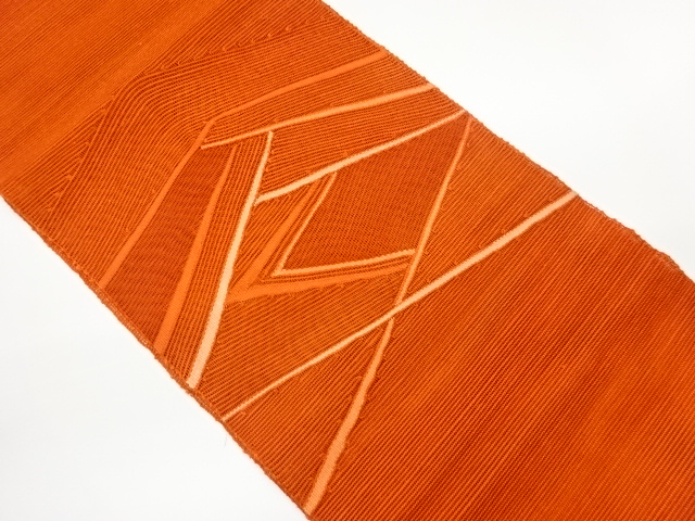 JAPANESE NAGOYA OBI FOR SUMMER / TSUMUGI / WOVEN GEOMETRIC